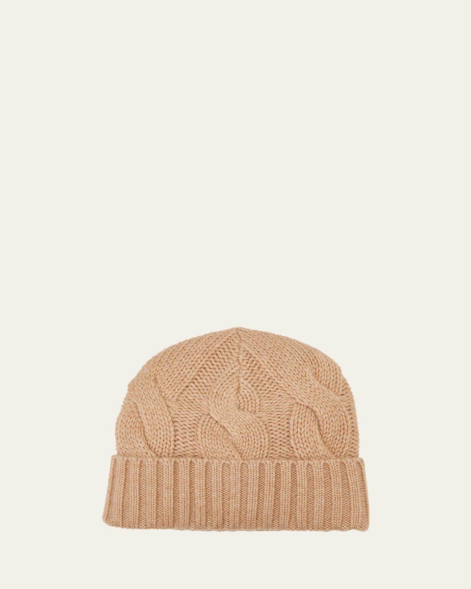 Roan Cable Knit Cashmere-Blend Beanie